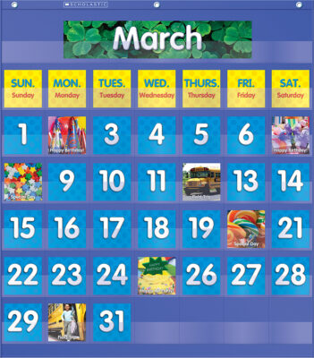 Monthly Calendar Pocket Chart