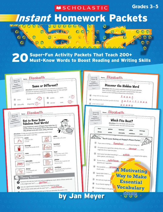 Scholastic instant homework packets vocabulary 05 picture