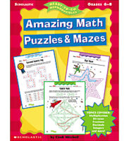 Amazing Math Puzzles & Mazes Grades 6-8