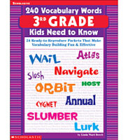 240 Vocabulary Words 3rd Grade Kids Need to Know
