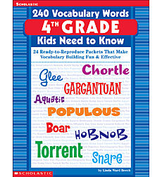 240 Vocabulary Words 4th Grade Kids Need to Know
