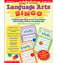 Play & Learn Language Arts Bingo