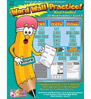 Word Wall Practice! Word Families Level 3