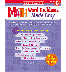 Math Word Problems Made Easy: Grade 6 By Jill Safro