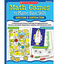 Math Games To Master Basic Skills: Addition & Subtraction By Jennifer Prior