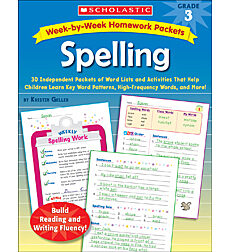Week-by-Week Homework Packets: Spelling: Grade 3