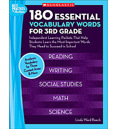 180 Essential Vocabulary Words for 3rd Grade by Linda Ward Beech