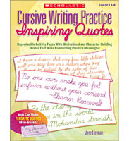 Cursive Writing Practice: Inspiring Quotes