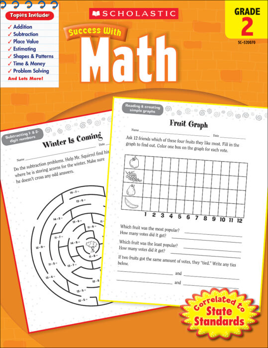 Scholastic Success With Math: Grade 2 Workbook | The Scholastic