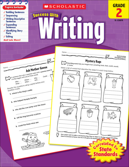 Scholastic Success With Writing: Grade 2 Workbook | The Scholastic