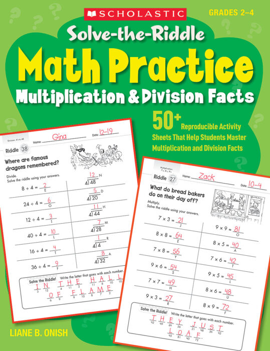 Solve-the-Riddle Math Practice: Multiplication & Division Facts