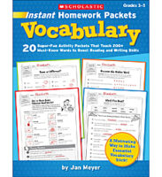Instant Homework Packets: Vocabulary