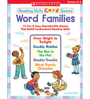 Reading Skills Card Games: Word Families