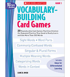 Vocabulary-Building Card Games: Grade 1