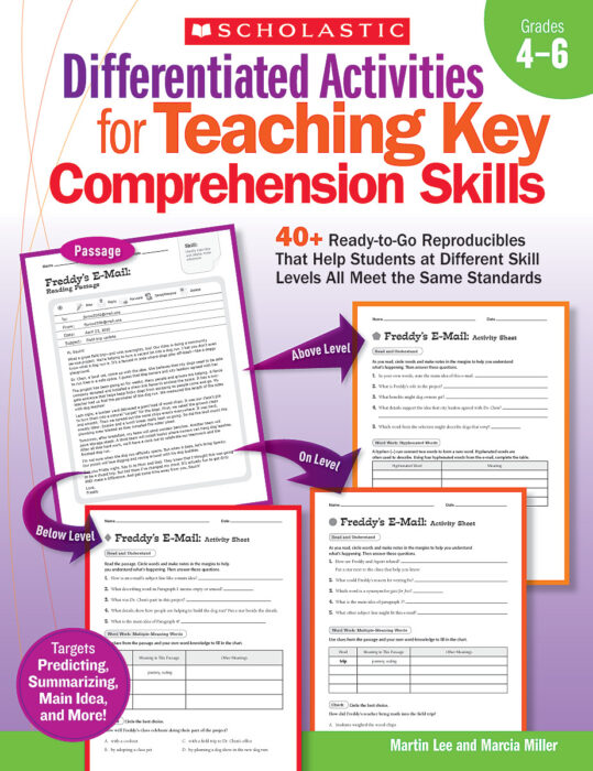 Differentiated Activities for Teaching Key Comprehension Skills: Grades 4-6