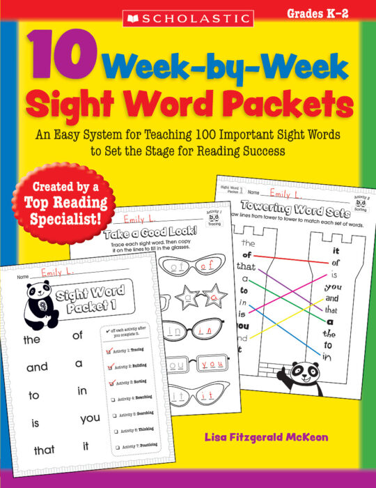 10 Week-by-Week Sight Word Packets