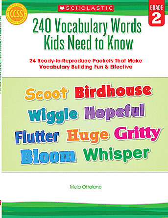 240 Vocabulary Words Kids Need to Know: Grade 2 by Mela Ottaiano ...