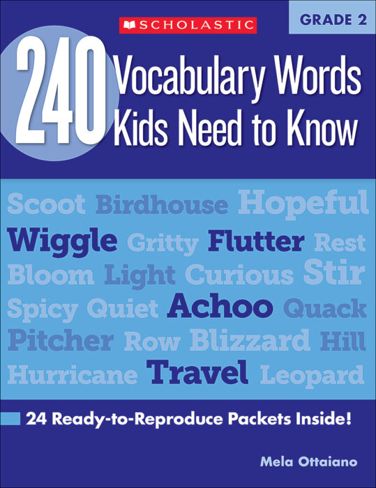240 Vocabulary Words Kids Need to Know: Grade 2 by Mela Ottaiano