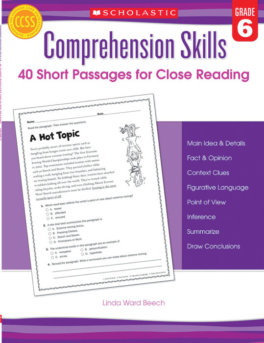 Comprehension homework packets scholastic image