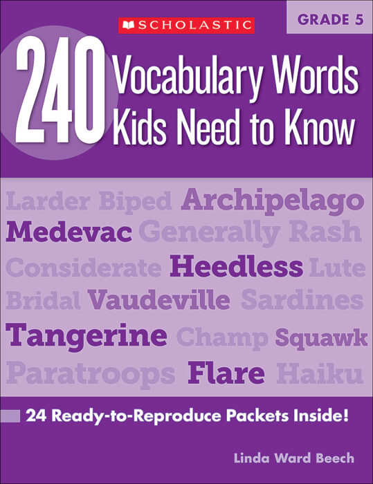 240-vocabulary-words-kids-need-to-know-grade-5-by-linda-beech-scholastic