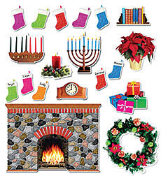 fireplace bulletin board set