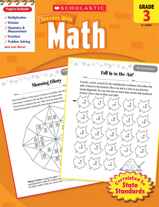 Scholastic Success With Math: Grade 3 Workbook By