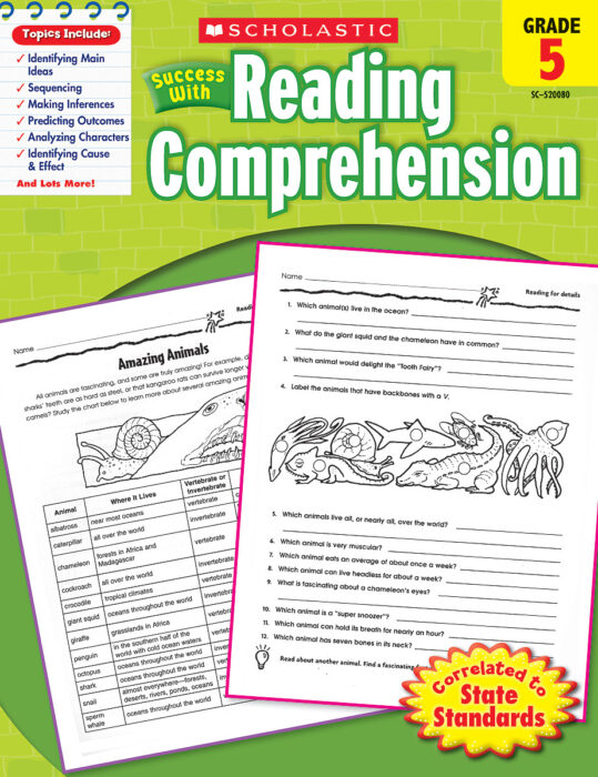 Scholastic Success With Reading Comprehension: Grade 5 Workbook