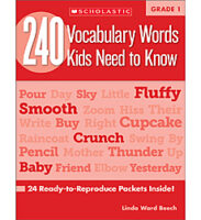 240 Vocabulary Words Kids Need to Know: Grade 1