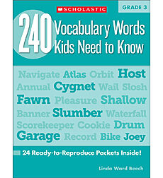 240 Vocabulary Words Kids Need to Know: Grade 3