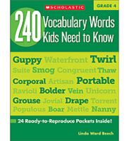 240 Vocabulary Words Kids Need to Know: Grade 4