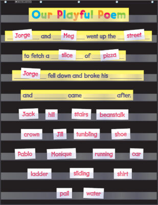 Pocket Chart Monthly Calendar Black By