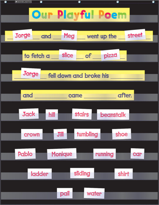 Standard Black Pocket Chart By