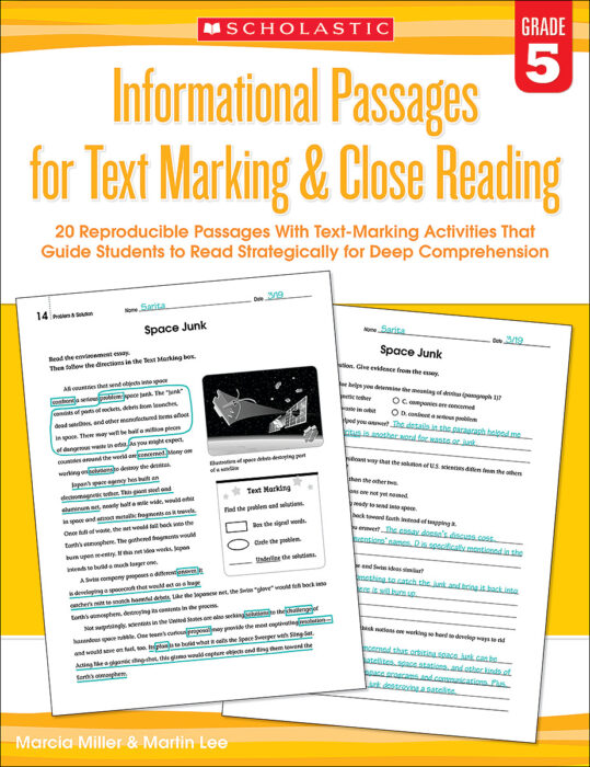 Informational Passages for Text Marking & Close Reading: Grade 5