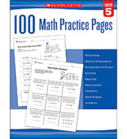 100 Math Practice Pages: Grade 5