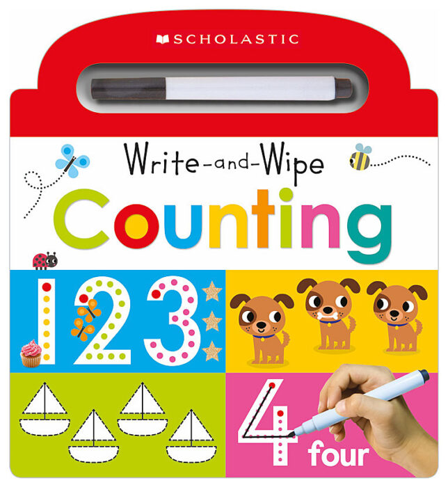 Learn to write. Write and wipe ABC 123. Reading, writing, counting.. First writing. Wipe-clean. Counting Cuties. Board book.