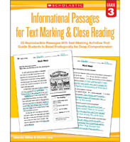 Informational Passages for Text Marking & Close Reading: Grade 3