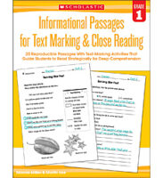 Informational Passages for Text Marking & Close Reading: Grade 1