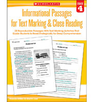 Informational Passages for Text Marking & Close Reading: Grade 4