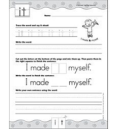 Interactive Practice Page (Sight Word: It): Write-and-Learn Practice
