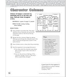 Character Columns Graphic Organizer Graphic Organizer by