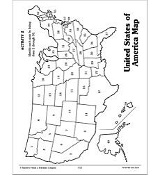 Numbered United States Of America Map By