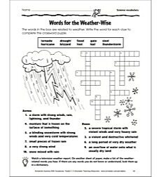 Words for the Weather-Wise (Science Vocabulary): Grade 3 ...