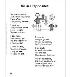We Are Opposites Antonyms Sight Words Poem By Make all your words be the opposite. we are opposites antonyms sight words poem