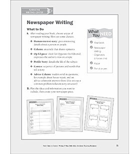 Newspaper Writing: Narrative Learning Center