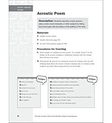 Acrostic Poem Poetry Learning Center By
