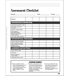 Self Evaluation Form Grade 3 Assessing Student Math Learning By