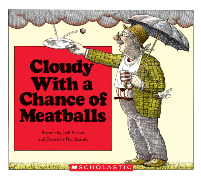 Cloudy With A Chance Of Meatballs By Judi Barrett The book ends with the grandfather wishing his grandkids goodnight. cloudy with a chance of meatballs