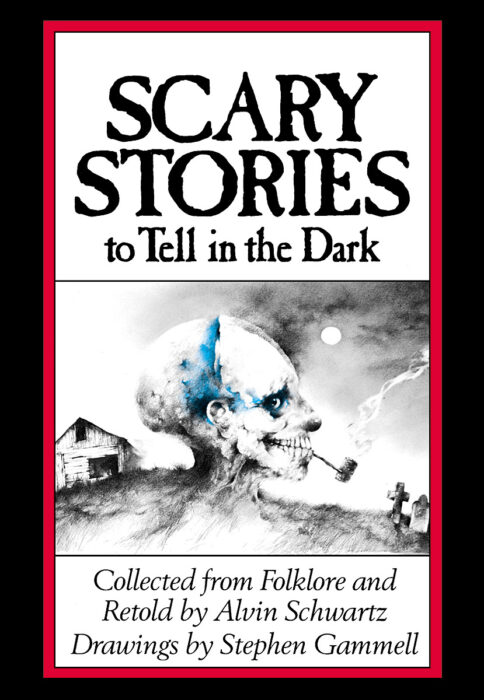 Halloween always makes me think of the book Scary Stories to Tell in the Dark.