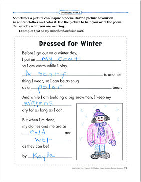 Dressed For Winter Writing Poetry From A Picture December