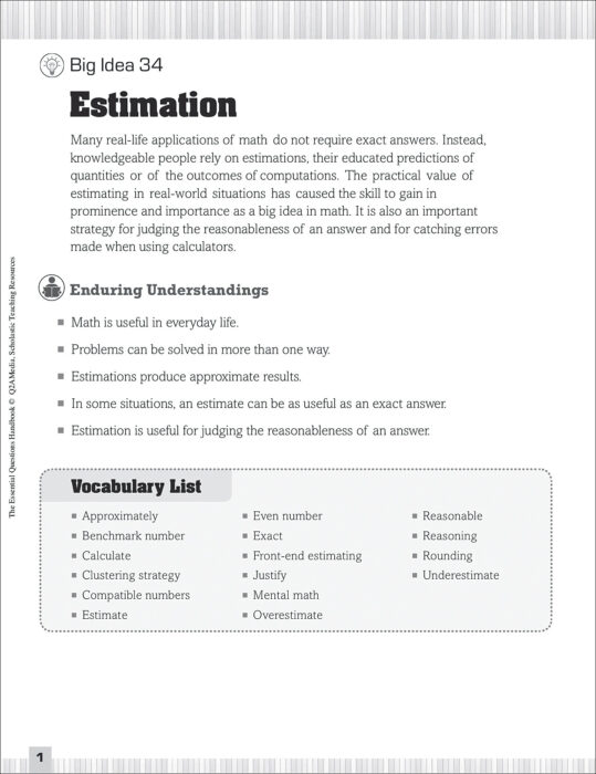 problem solving estimation questions